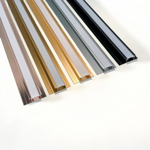 Profilo in alluminio con luce a LED per il collegamento del pannello a parete in PVC