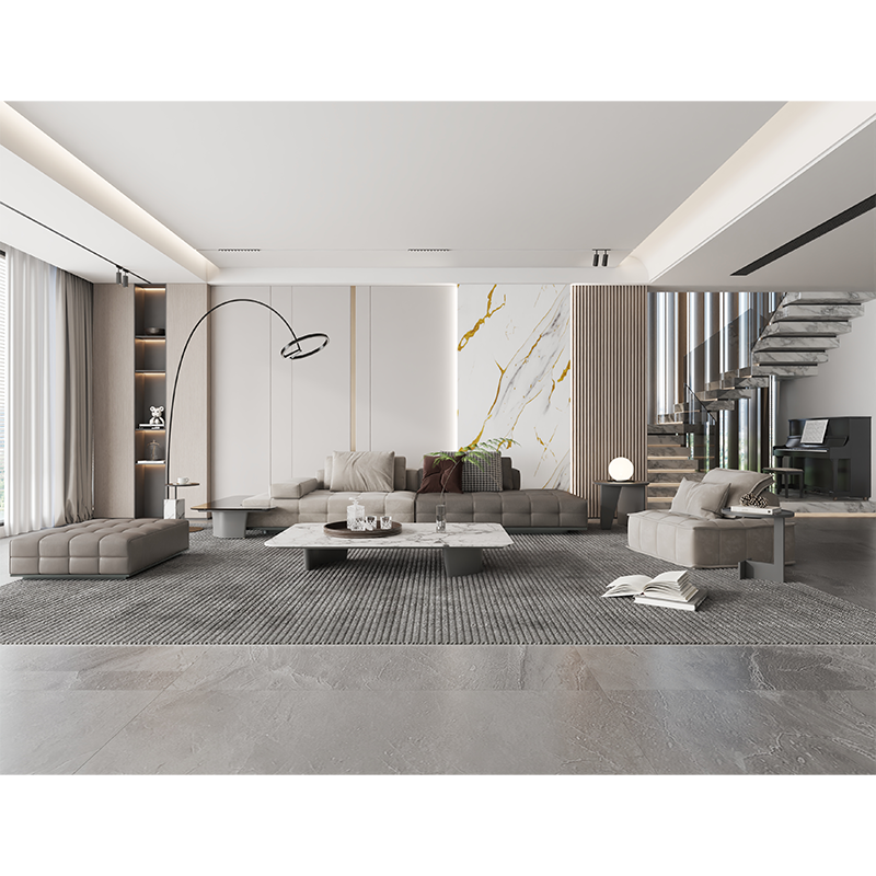 防水性と耐火性のペットゴールデン大理石竹炭ソリッドボード